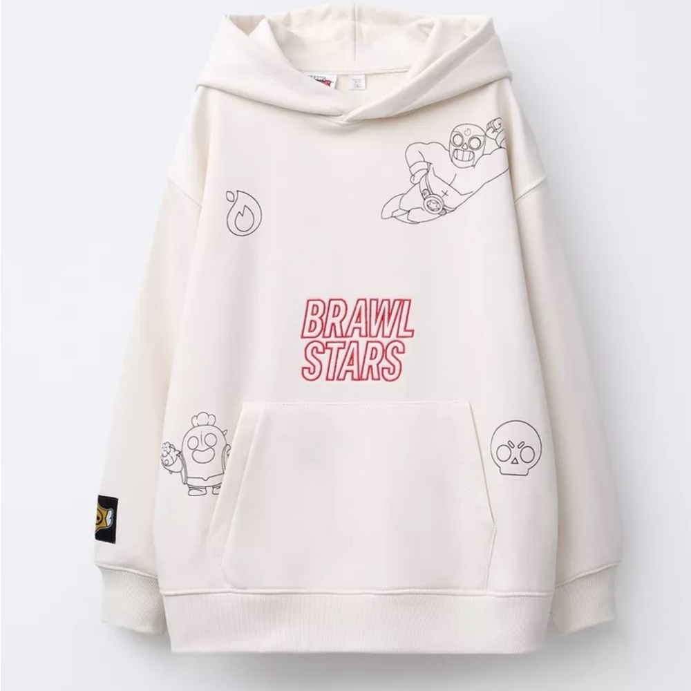 Zara kids Cream Brawl Stars hoodie